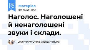 Наголос. Наголошені й ненаголошені звуки і склади.