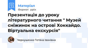 Презентація до уроку літературного читання " Музей сніжинок на острові Хоккайдо. Віртуальна екскурсія"