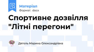 Спортивне дозвілля "Літні перегони"