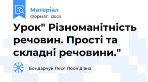 Урок" Різноманітність речовин. Прості та складні речовини."