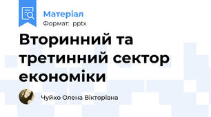 Вторинний та третинний сектор економіки