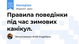 Правила поведінки під час зимових канікул.