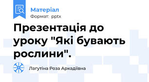 Презентація до уроку "Які бувають рослини".