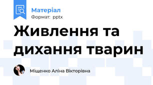 Живлення та дихання тварин