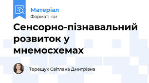 Сенсорно-пізнавальний розвиток у мнемосхемах