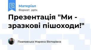 Презентація "Ми - зразкові пішоходи!"