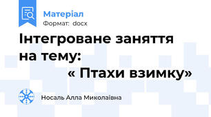 Інтегроване заняття  на тему:                                          « Птахи взимку»
