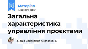 Загальна характеристика управління проєктами