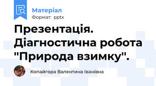 Презентація. Діагностична робота ''Природа взимку''.