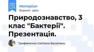 Природознавство, 3 клас "Бактерії". Презентація.