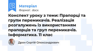 Конспект уроку з теми: Прапорці та групи перемикачів. Реалізація розгалужень із використанням прапорців та груп перемикачів. Інформатика. 11 клас