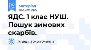 ЯДС. 1 клас НУШ. Пошук зимових скарбів.