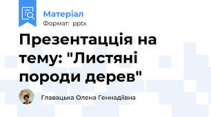 Презентацція на тему: "Листяні породи дерев"