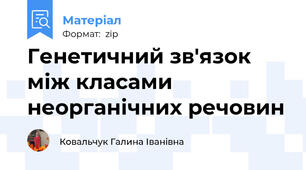 Генетичний зв'язок між класами неорганічних речовин