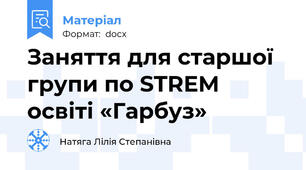 Заняття для старшої групи по STREM освіті «Гарбуз»