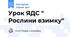 Урок ЯДС " Рослини взимку"