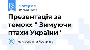 Презентація за темою: " Зимуючи птахи України"