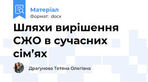 Шляхи вирішення СЖО в сучасних сім’ях