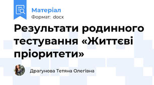 Результати родинного тестування «Життєві пріоритети»