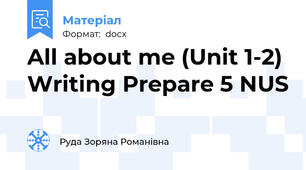 All about me (Unit 1-2) Writing Prepare 5 NUS