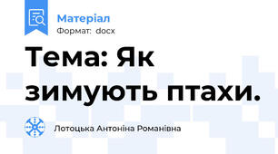 Тема: Як зимують птахи.