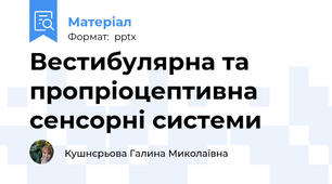 Вестибулярна та пропріоцептивна сенсорні системи