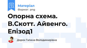 Опорна схема. В.Скотт. Айвенго. Епізод1