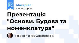 Презентація "Основи. Будова та номенклатура"
