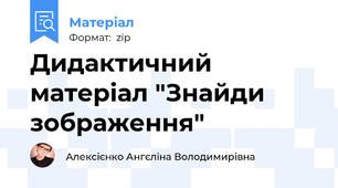 Дидактичний матеріал "Знайди зображення"