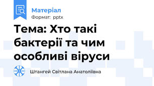 Тема: Хто такі бактерії та чим особливі віруси