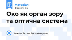 Око як орган зору та оптична система