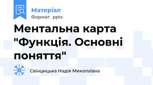 Ментальна карта "Функція. Основні поняття"