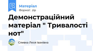 Демонстраційний матеріал " Тривалості нот"