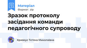 Зразок протоколу засідання команди педагогічного супроводу