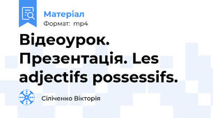Відеоурок. Презентація. Les adjeсtifs possessifs.