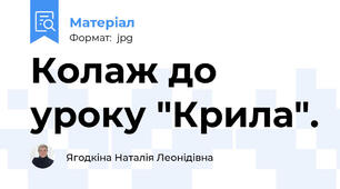 Колаж до уроку "Крила".
