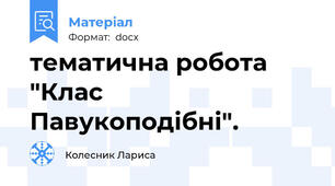 тематична робота "Клас Павукоподібні".