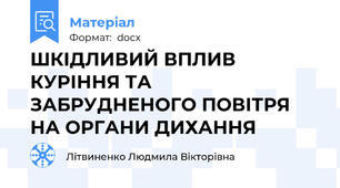 ШКІДЛИВИЙ ВПЛИВ КУРІННЯ ТА ЗАБРУДНЕНОГО ПОВІТРЯ  НА ОРГАНИ ДИХАННЯ