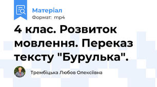 4 клас. Розвиток мовлення. Переказ тексту "Бурулька".