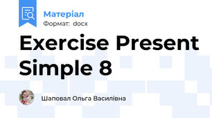 Exercise Present Simple 8