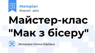 Майстер-клас "Мак з бісеру"