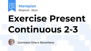 Exercise Present Continuous 2-3