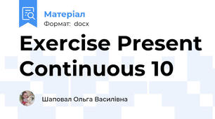 Exercise Present Continuous 10