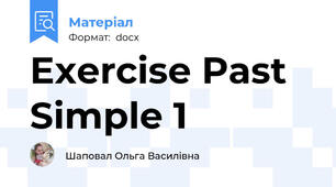 Exercise Past Simple 1