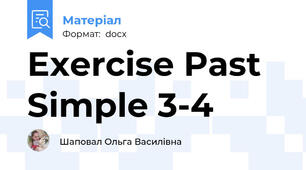Exercise Past Simple 3-4