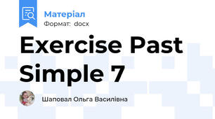 Exercise Past Simple 7