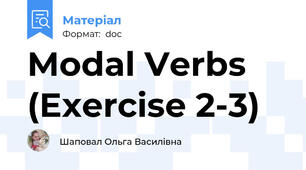 Modal Verbs (Exercise 2-3)
