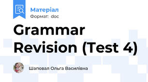 Grammar Revision (Test 4)