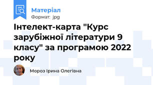 Інтелект-карта "Курс зарубіжної літератури 9 класу" за програмою 2022 року