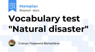 Vocabulary test "Natural disaster"